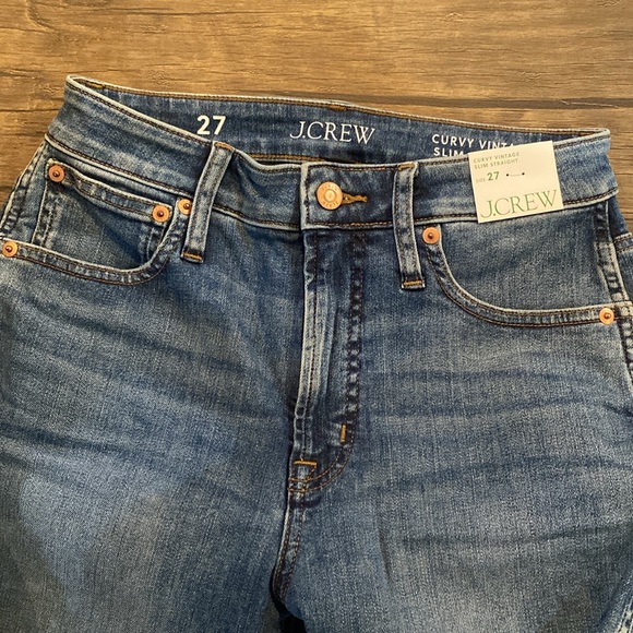 J. Crew Curvey Vintage Slim Straight Jeans In Warm Surf Wash - Picture 3 of 13